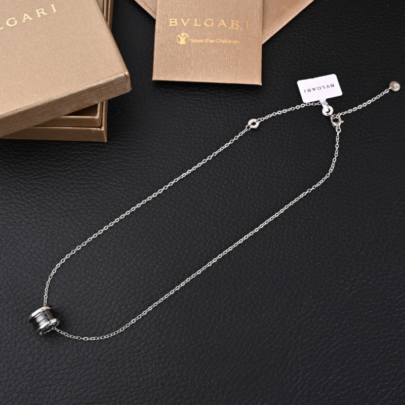 Bvlgari Charity Silver Chain Pendant Necklace