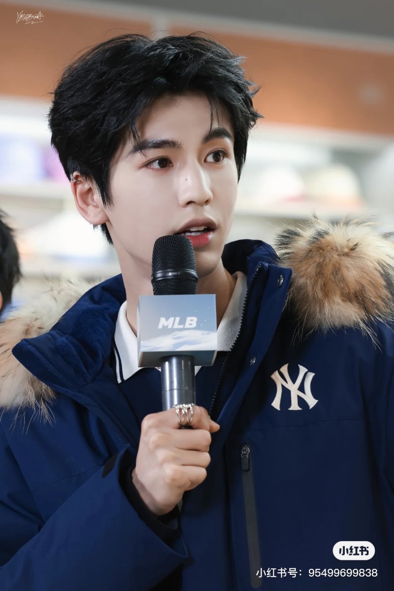 Navy Down Parka Jacket with Fur Hood