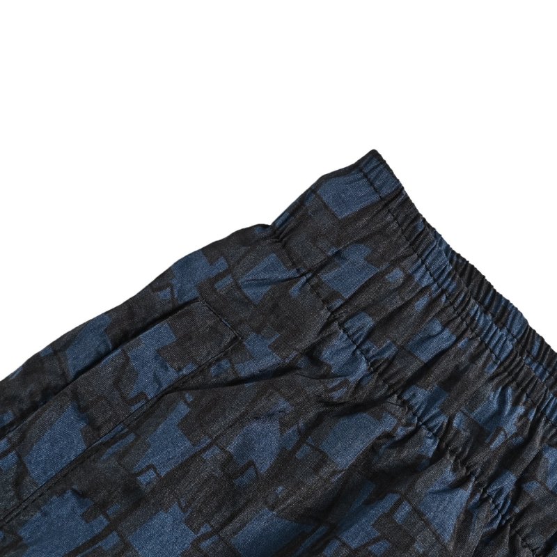 Navy Monogram Print Shorts view