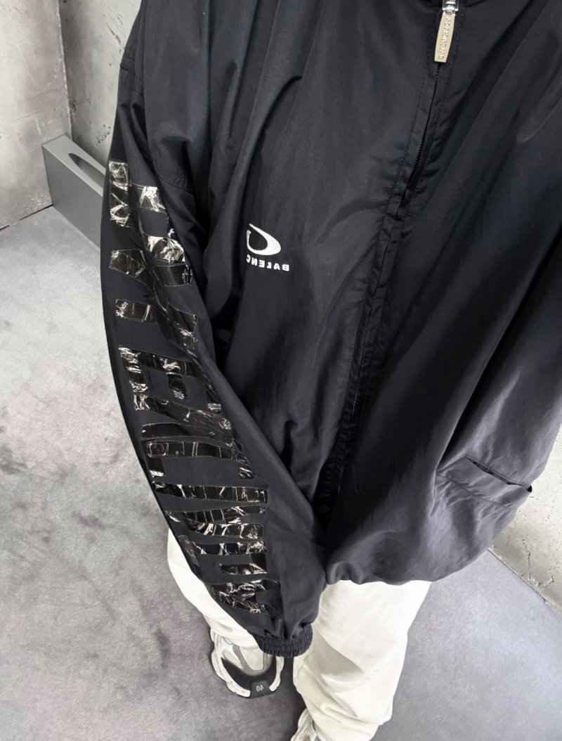 Stone Island Black Nylon Puffer Jacket with Metallic Sleeve Patch view