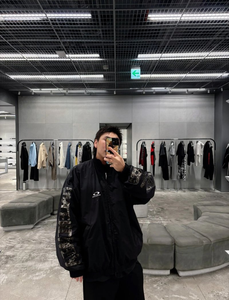 Stone Island Black Nylon Puffer Jacket with Metallic Sleeve Patch view