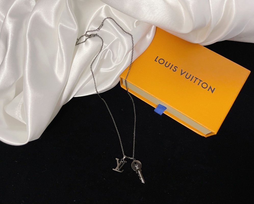 Louis Vuitton Key Pendant Black Chain Necklace view