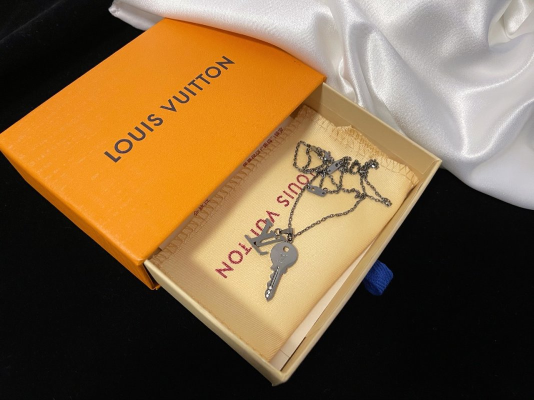 Louis Vuitton Key Pendant Black Chain Necklace view