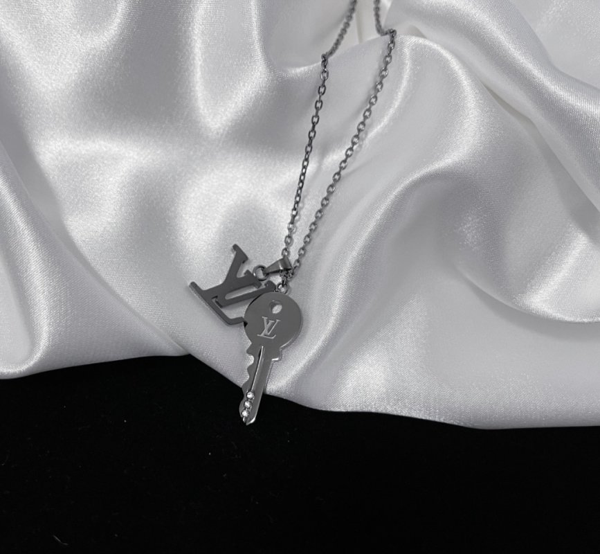Louis Vuitton Key Pendant Black Chain Necklace view