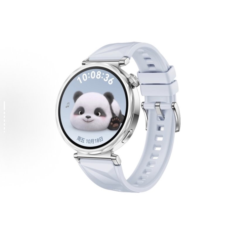 Elegant Women's White Leather Dress Watch with Moon Phase view