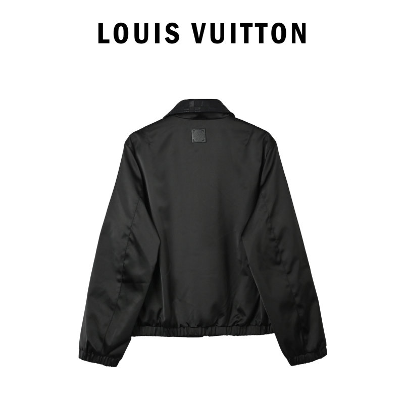 Louis Vuitton Black Leather Jacket with Contrast Collar view