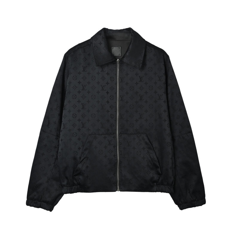 Louis Vuitton Black Leather Jacket with Contrast Collar view