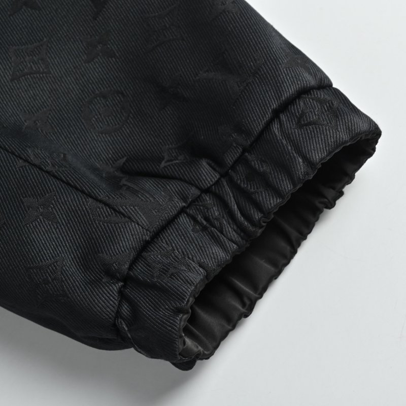 Louis Vuitton Black Leather Jacket with Contrast Collar view