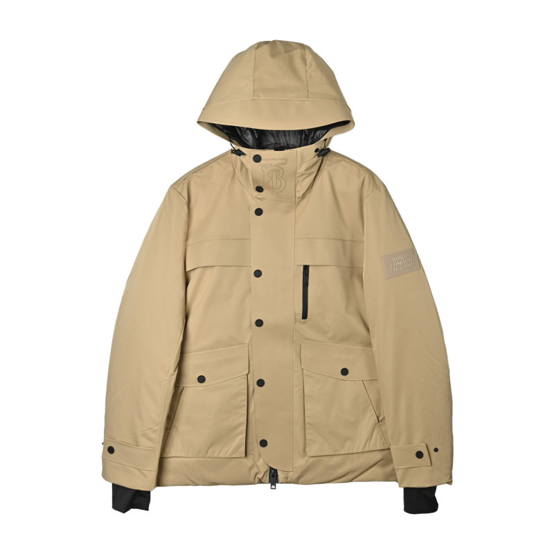 Stone Island Beige Down Jacket with Black Hood Lining view