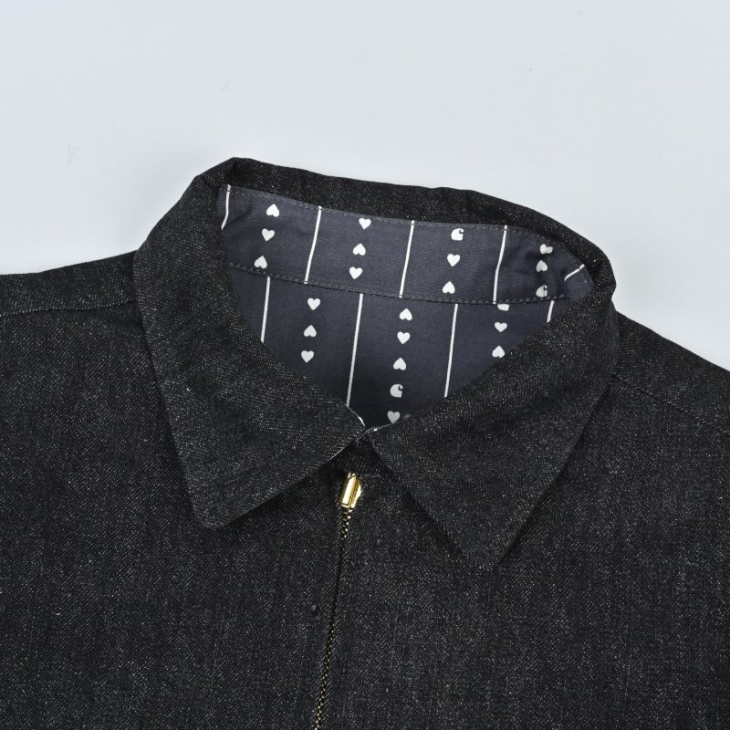 Essentials Black Puffed Denim Jacket view