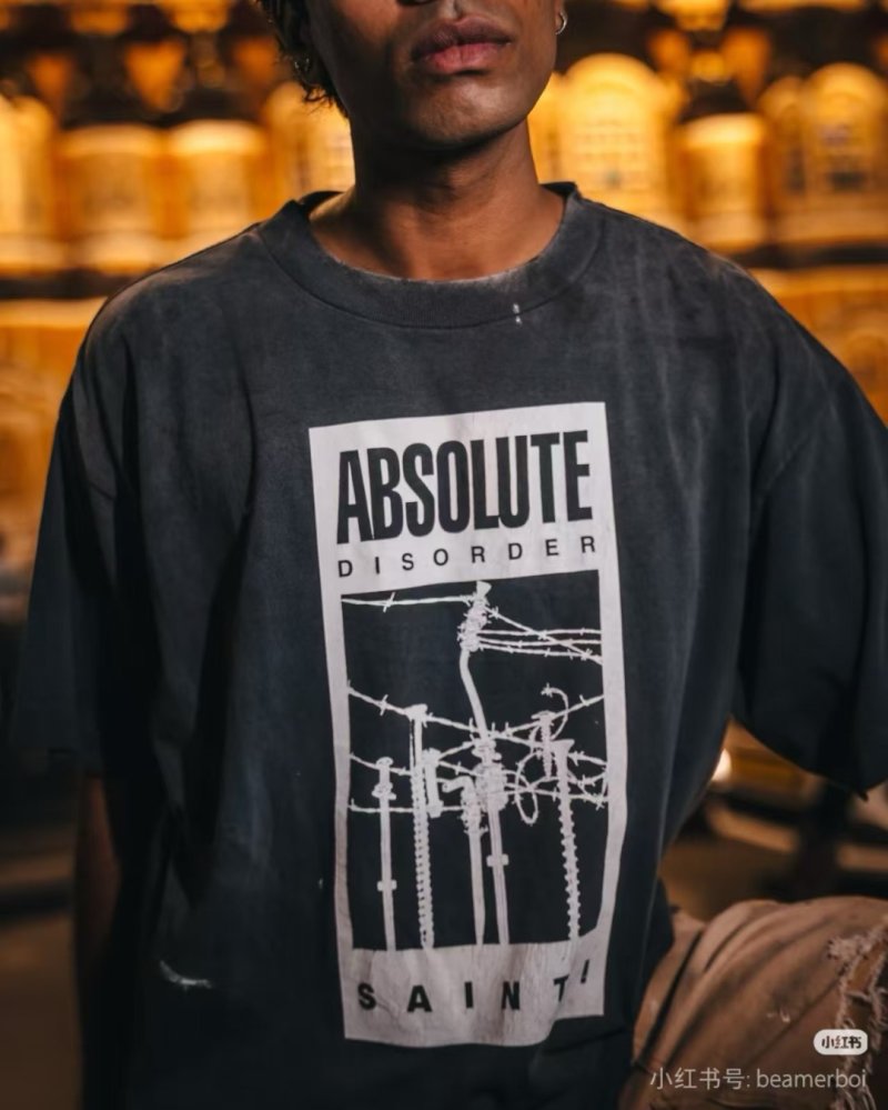 Absolute Disorder Saint Black Graphic T-Shirt