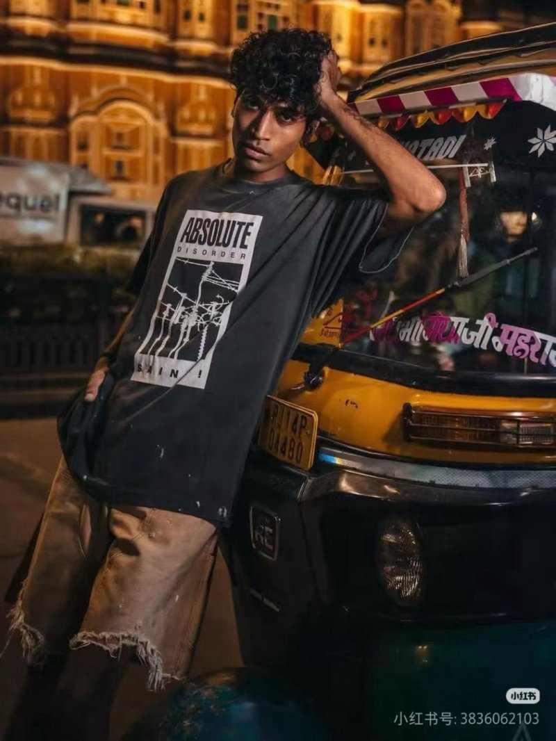 Absolute Disorder Saint Black Graphic T-Shirt view