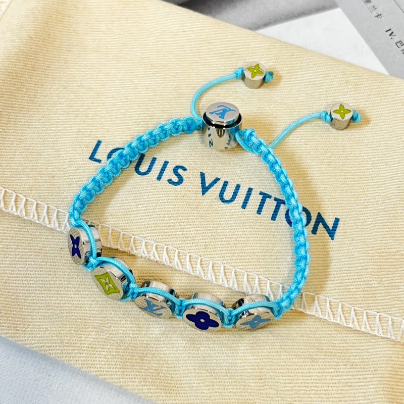 Louis Vuitton Monogram Colors Woven Bracelet - Blue