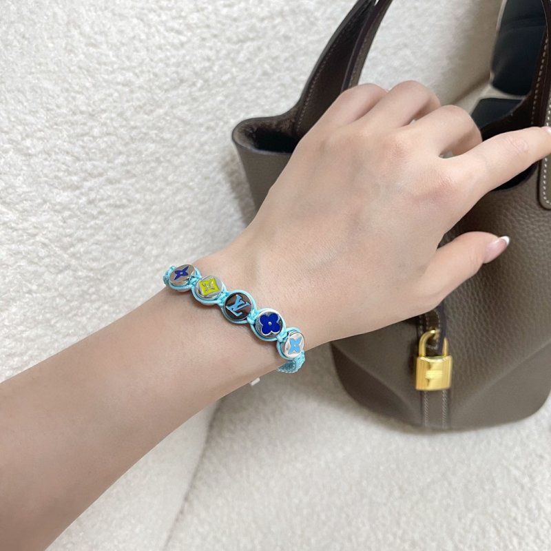 Louis Vuitton Monogram Colors Woven Bracelet - Blue view