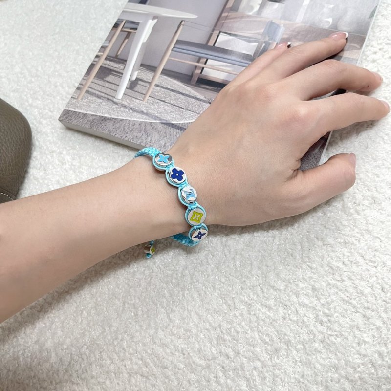 Louis Vuitton Monogram Colors Woven Bracelet - Blue view