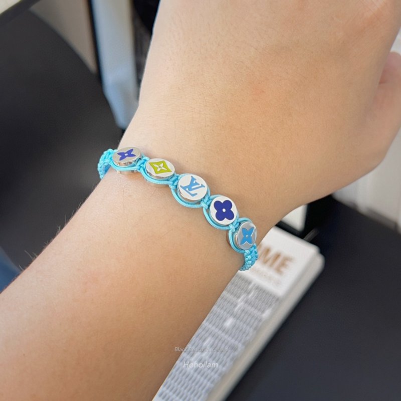Louis Vuitton Monogram Colors Woven Bracelet - Blue view