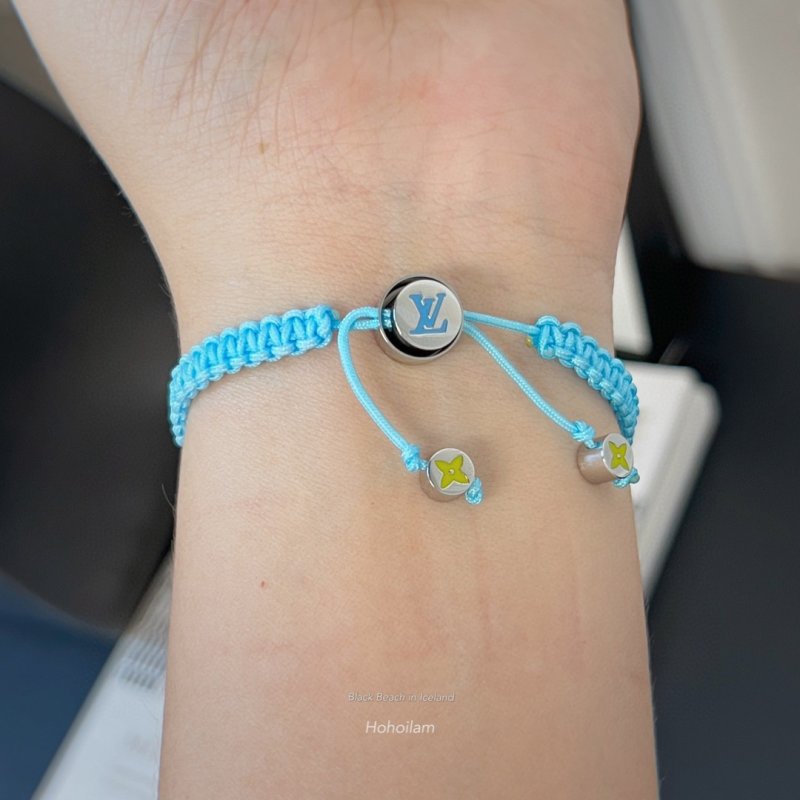 Louis Vuitton Monogram Colors Woven Bracelet - Blue view