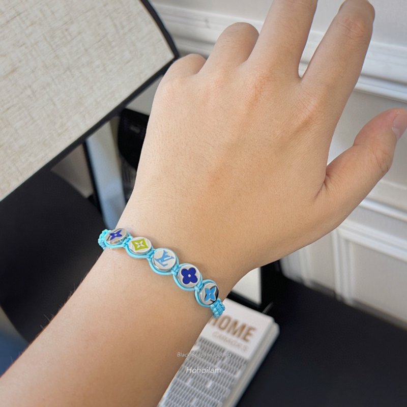 Louis Vuitton Monogram Colors Woven Bracelet - Blue view