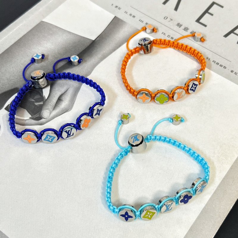 Louis Vuitton Monogram Colors Woven Bracelet - Blue view