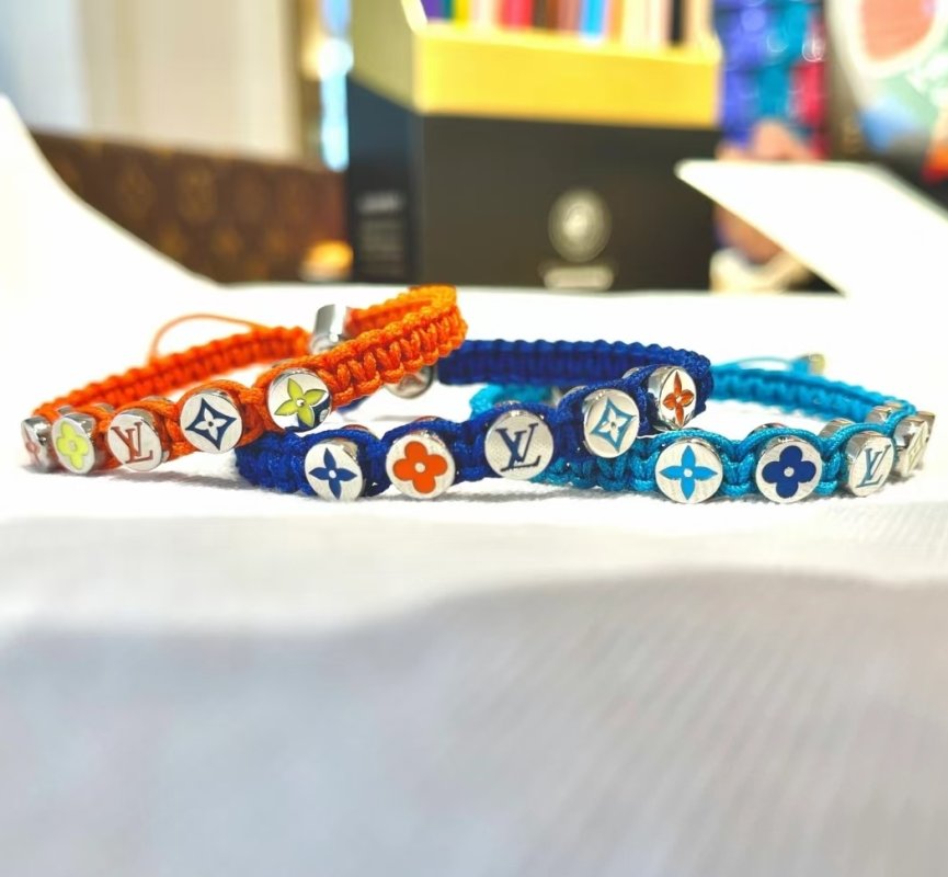 Louis Vuitton Monogram Colors Woven Bracelet - Blue view