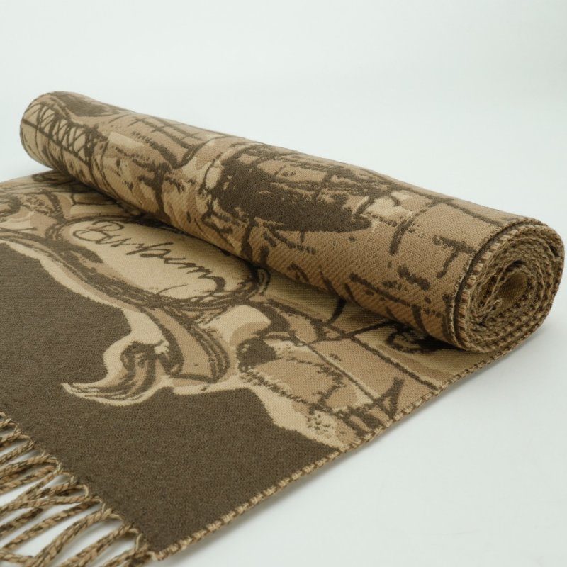 Burberry Knight Horse Cashmere Scarf Beige view
