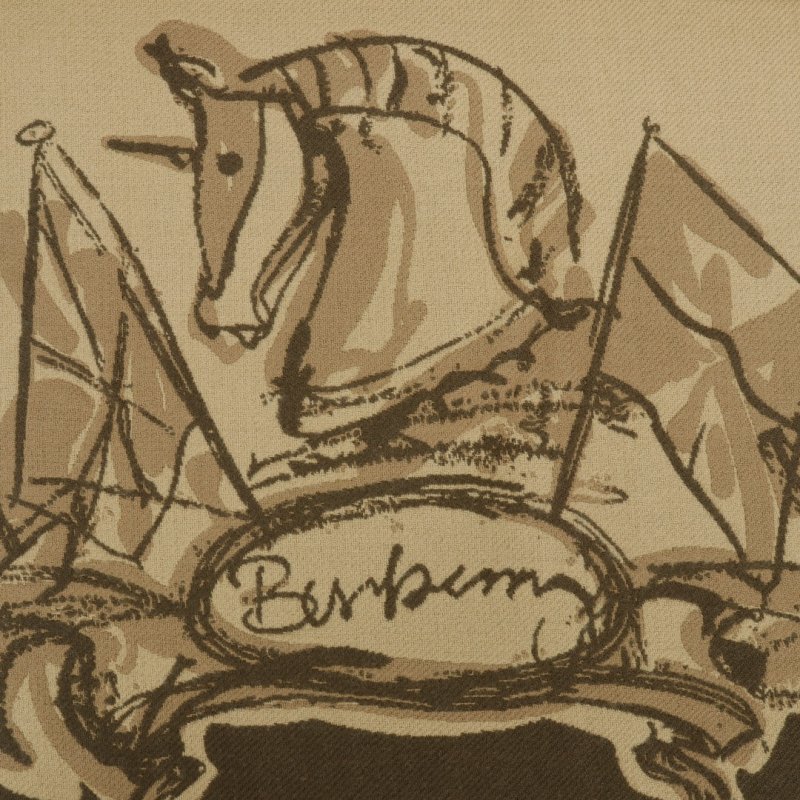 Burberry Knight Horse Cashmere Scarf Beige view