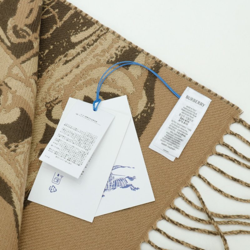 Burberry Knight Horse Cashmere Scarf Beige view