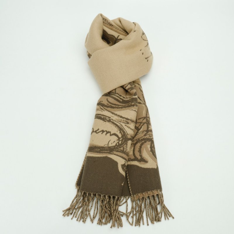 Burberry Knight Horse Cashmere Scarf Beige view