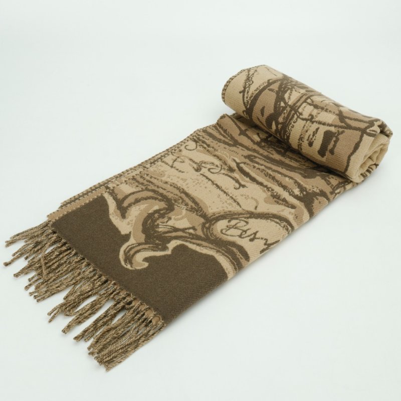 Burberry Knight Horse Cashmere Scarf Beige view