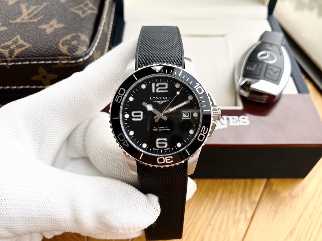 Longines Conquest Black Dial Automatic Steel Watch 40mm view