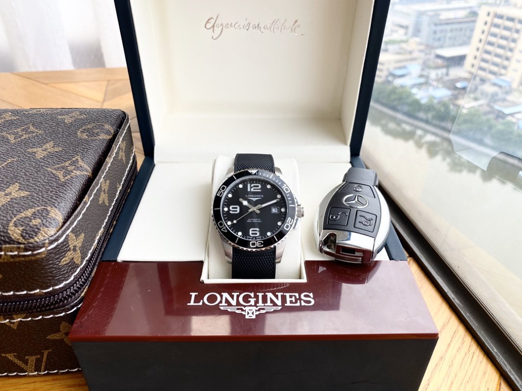 Longines Conquest Black Dial Automatic Steel Watch 40mm view