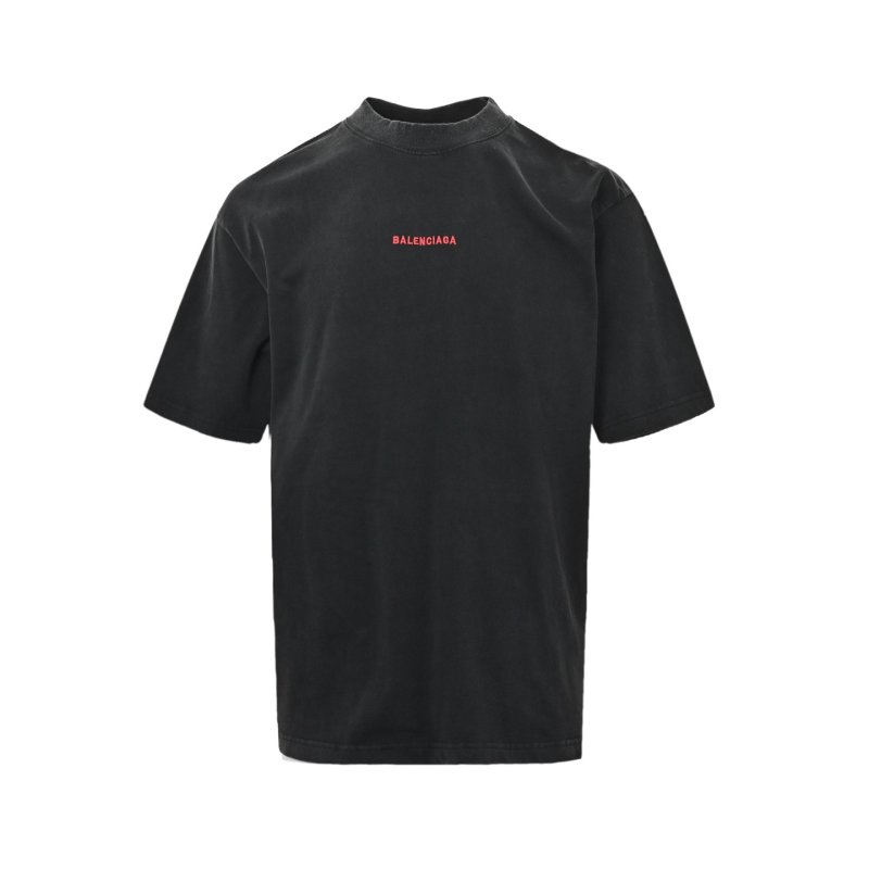 Balenciaga Black Red Logo T-Shirt view