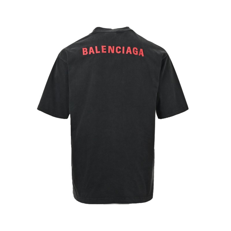 Balenciaga Black Red Logo T-Shirt view
