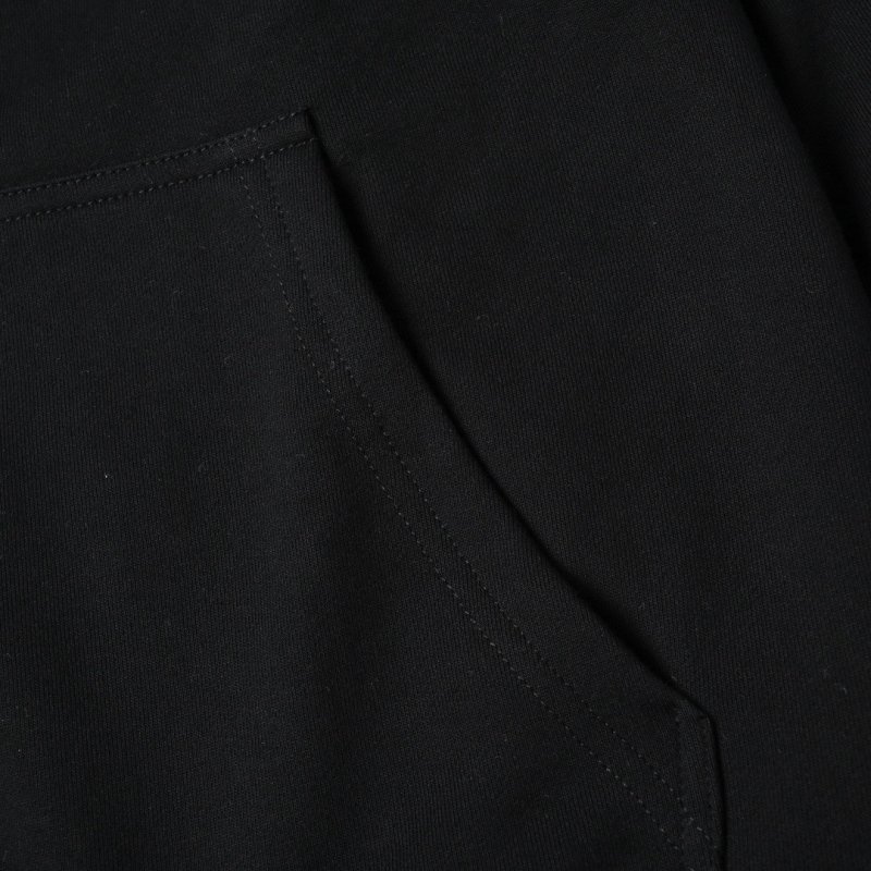Black Zip Hoodie Jacket with Cargo Details view