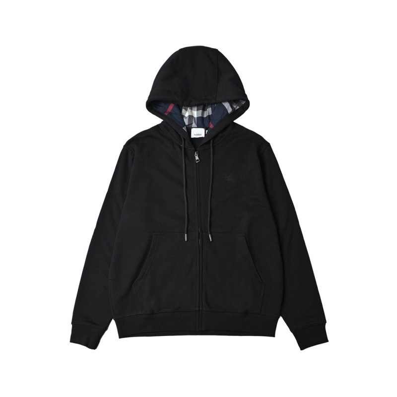 Black Zip Hoodie Jacket with Cargo Details view