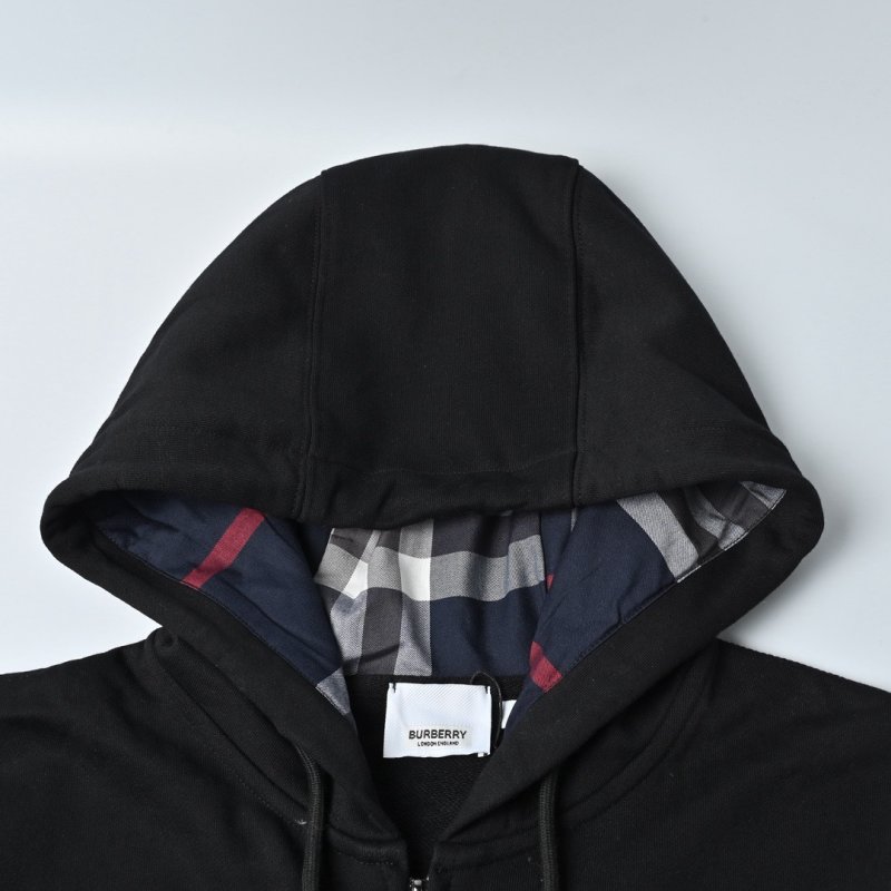 Black Zip Hoodie Jacket with Cargo Details view