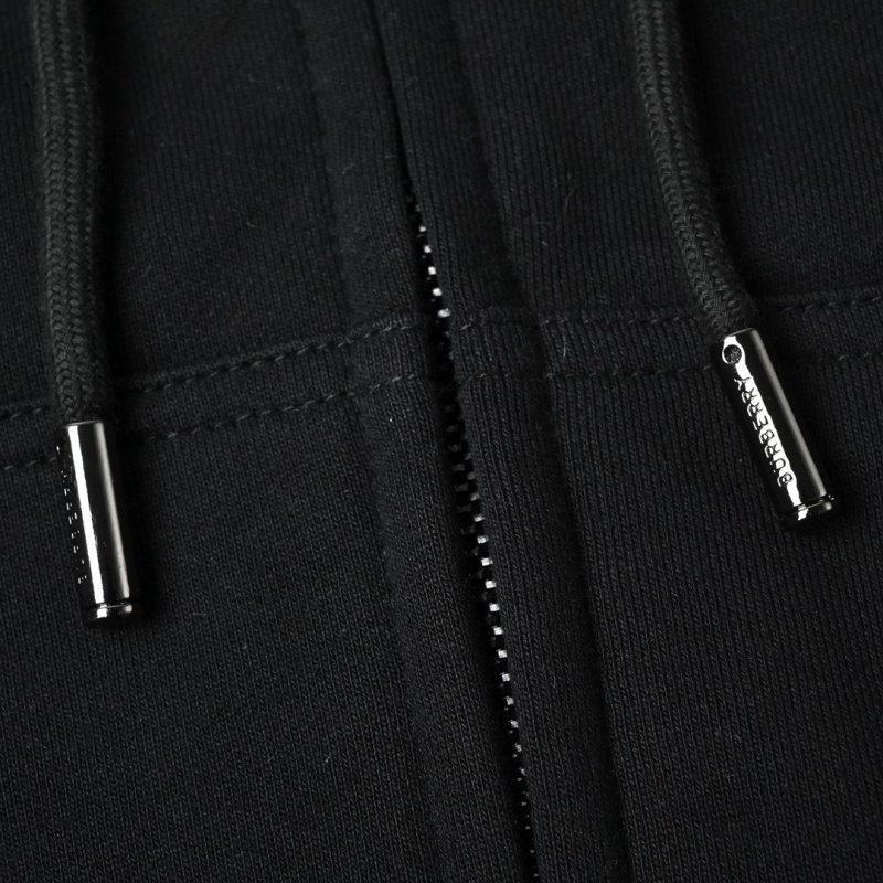 Black Zip Hoodie Jacket with Cargo Details view
