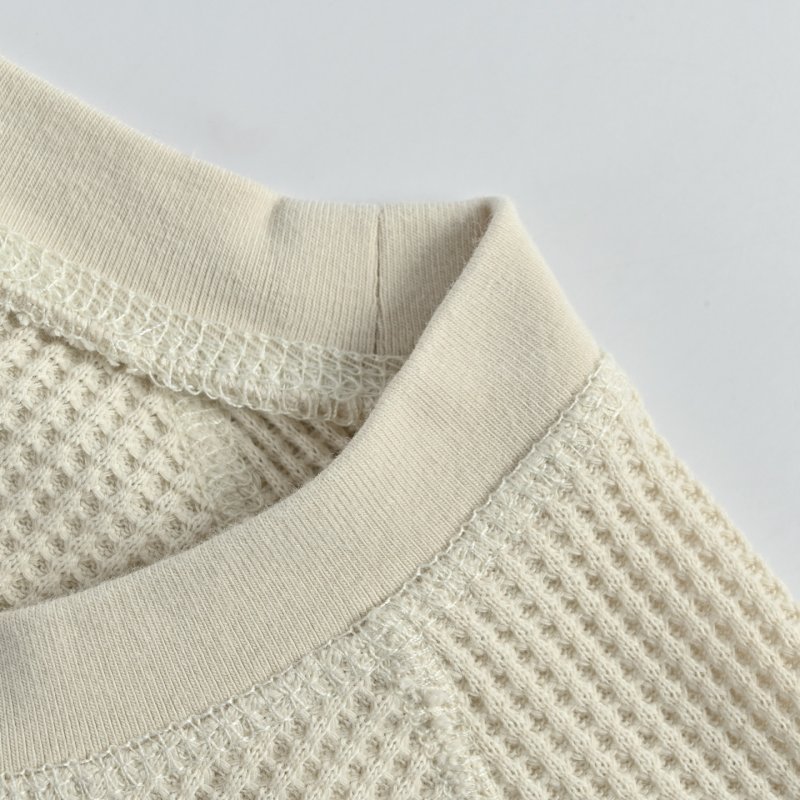 Stüssy Cream Ribbed Long Sleeve Graphic Tee view