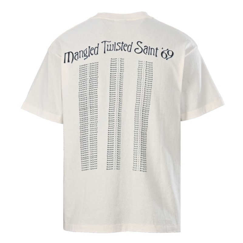 Cream Graphic Print Short Sleeve T-Shirt view