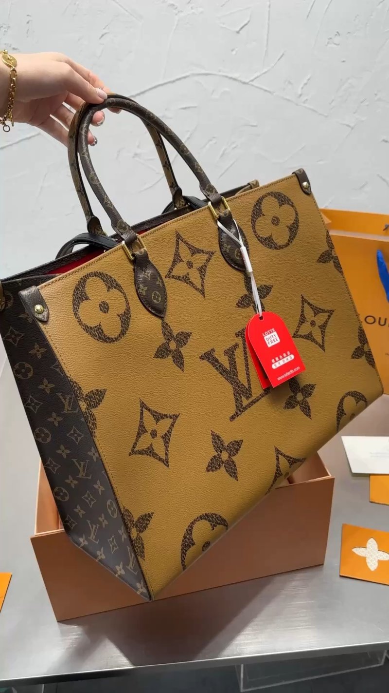 Louis Vuitton Monogram Canvas Tote Bag Gold