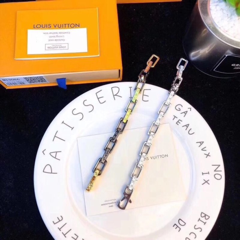 Louis Vuitton Monogram Iridescent Chain Bracelet Gold view