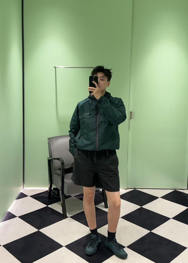Stone Island Dark Green Nylon Hooded Jacket