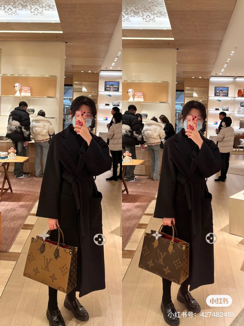 Louis Vuitton OnTheGo Monogram Canvas Tote Bag - Beige view