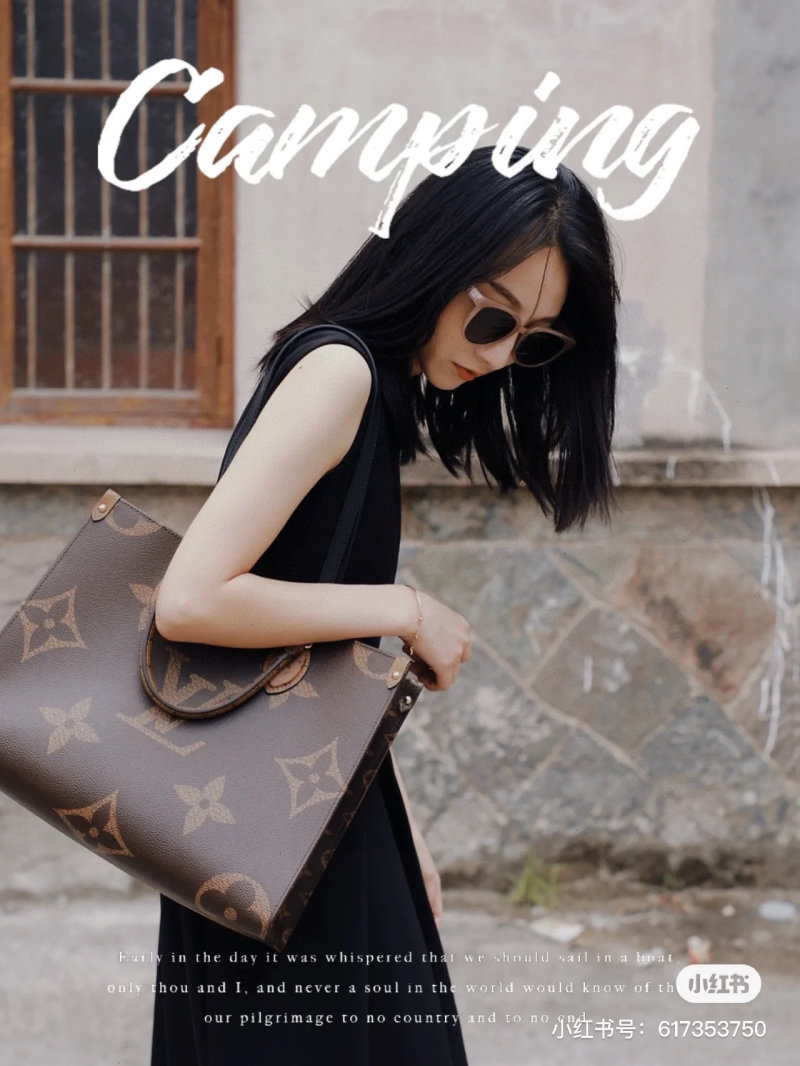Louis Vuitton OnTheGo Monogram Canvas Tote Bag - Beige view