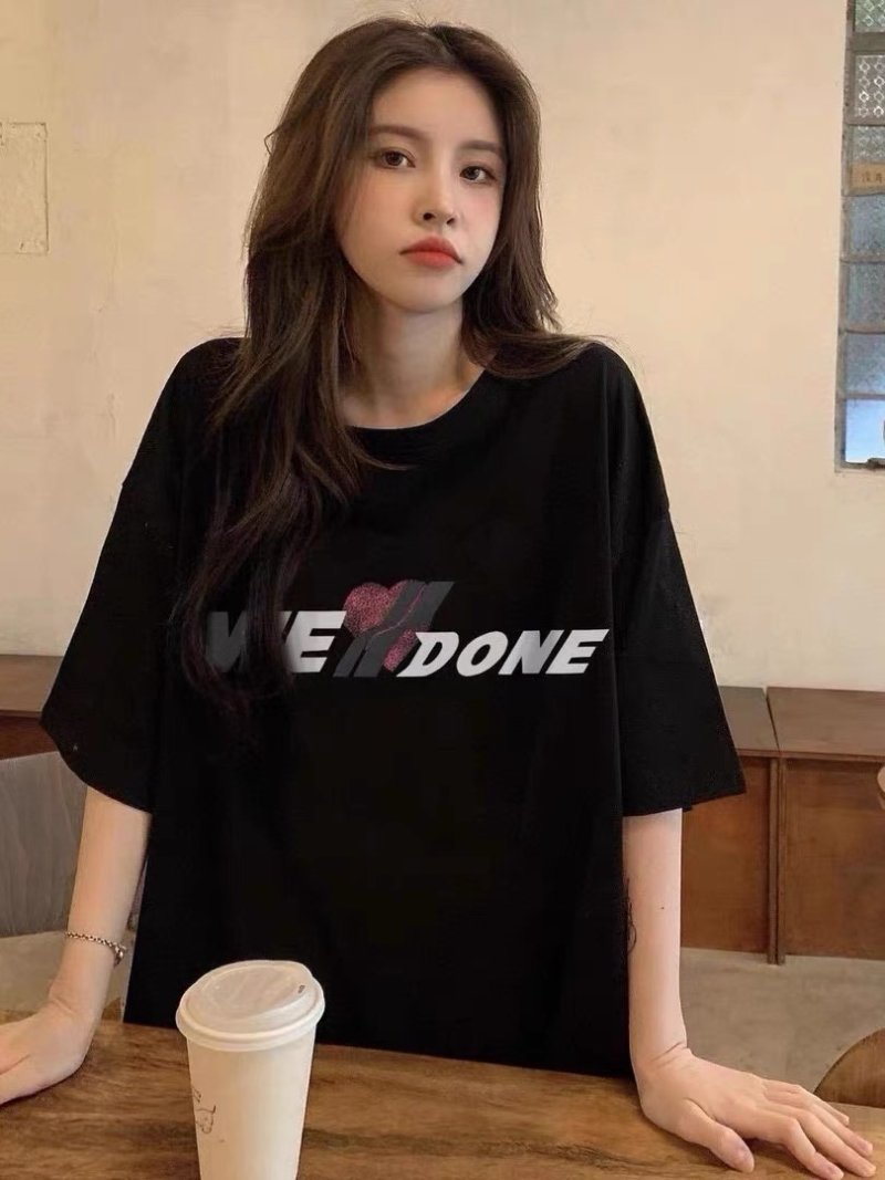 WE DONE Graphic Print Black T-Shirt view