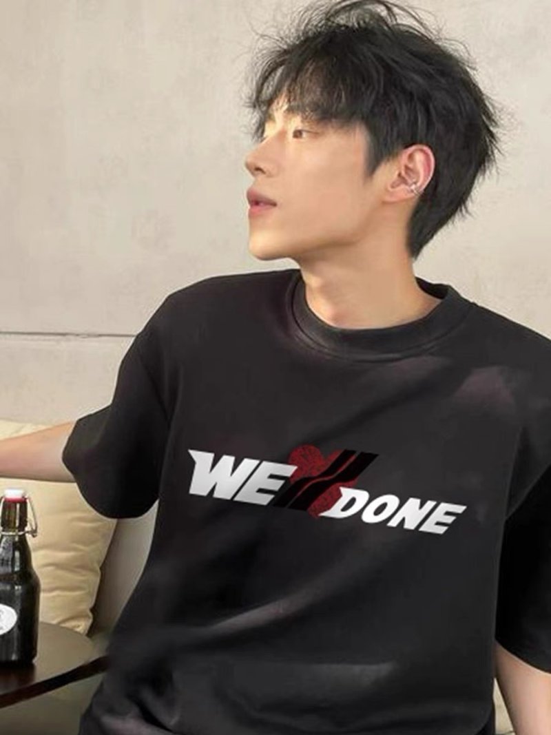 WE DONE Graphic Print Black T-Shirt view