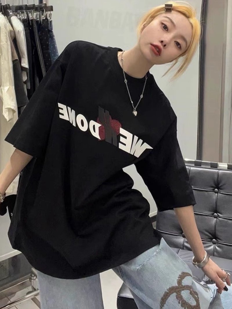 WE DONE Graphic Print Black T-Shirt view