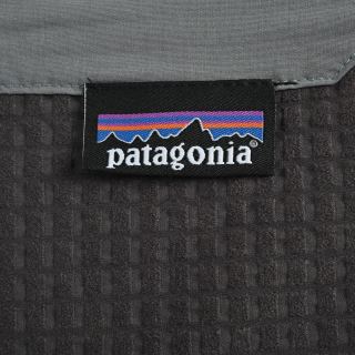 Patagonia Logo Zip Fleece Jacket Black Grey view 8