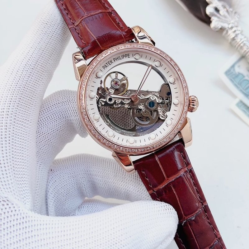 Patek Philippe Skeleton Automatic Rose Gold Men's Watch 42mm