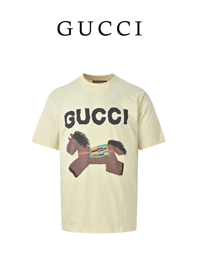 Gucci Horsebit Print Cream T-Shirt view